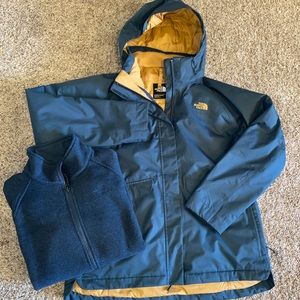 North face triclimate jacket and fleece